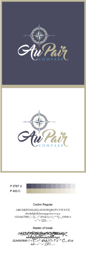 Logo Design by RFH for Au Pair Compass | Design: #10263773