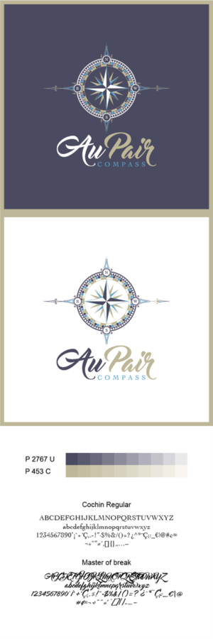 Logo Design by RFH for Au Pair Compass | Design: #10263775