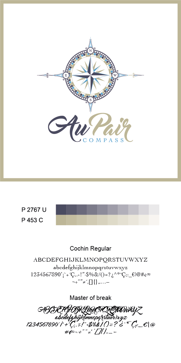Logo Design by RFH for Au Pair Compass | Design #10266470