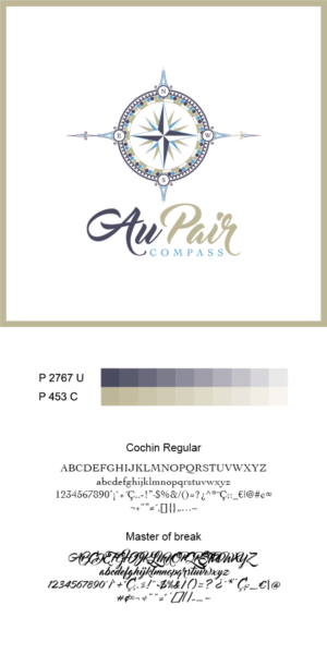 Logo Design by RFH for Au Pair Compass | Design: #10266470