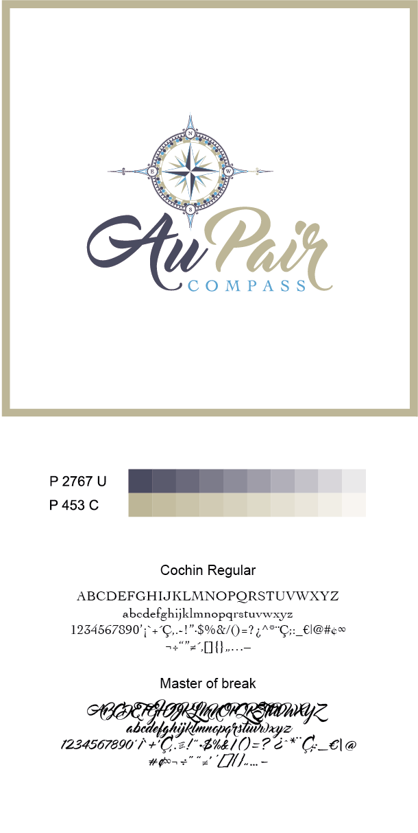Logo Design by RFH for Au Pair Compass | Design #10266471