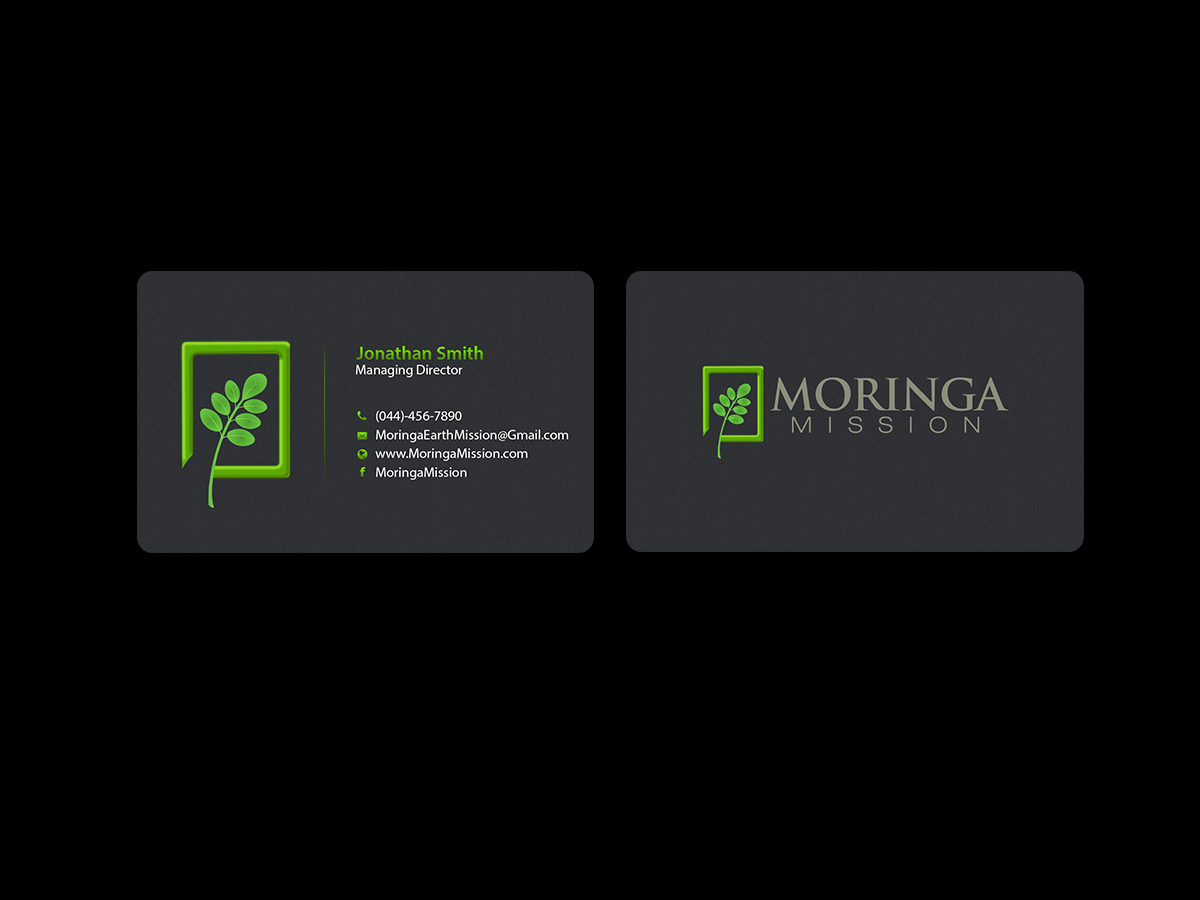 Design de Carte de Visite par Creations Box 2015 pour Moringa Mission | Design #10190785