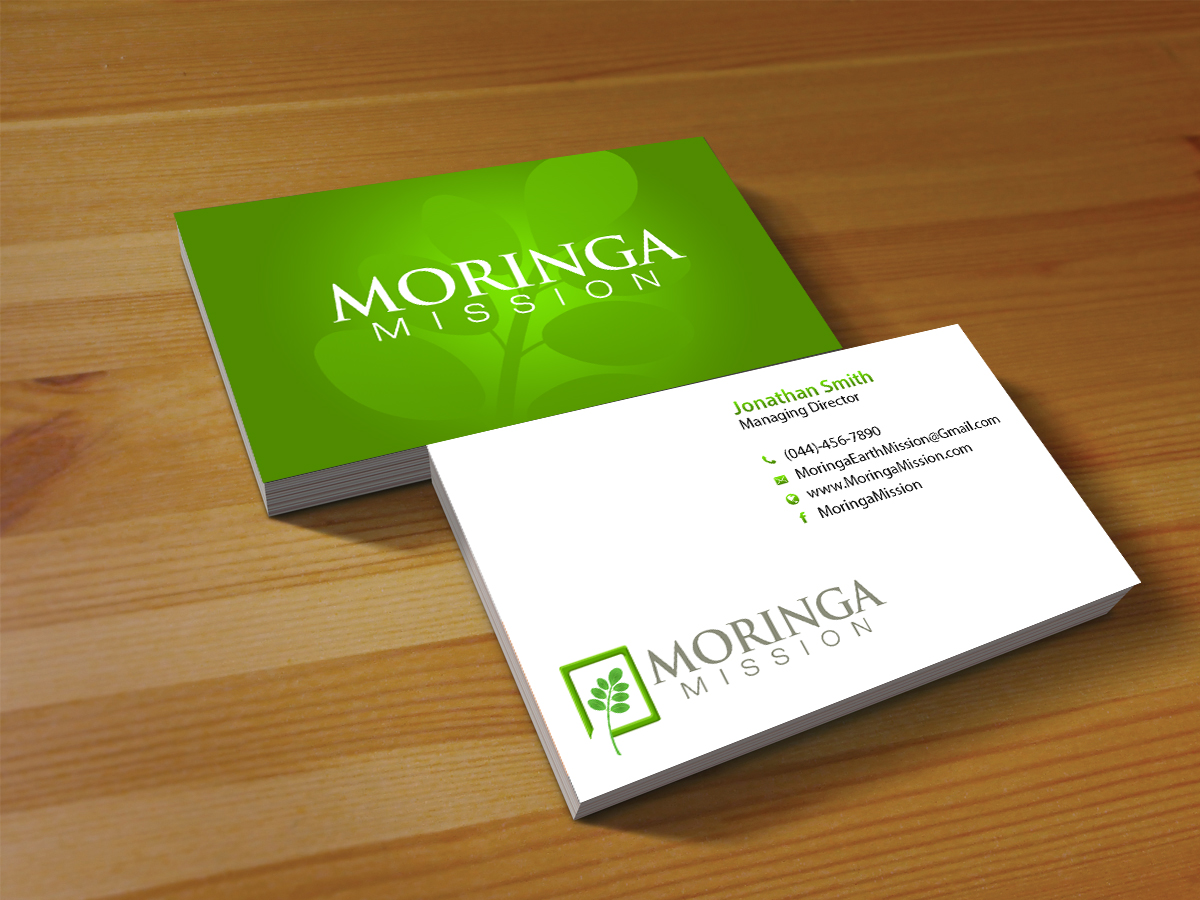Business Card Design by Creations Box 2015 for Moringa Mission | Design #10190798