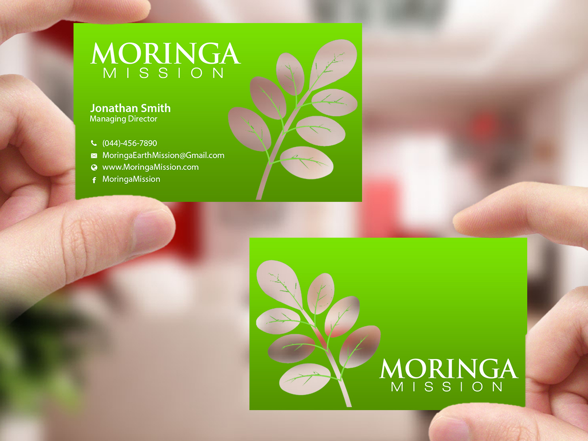 Business Card Design by Creations Box 2015 for Moringa Mission | Design #10190809