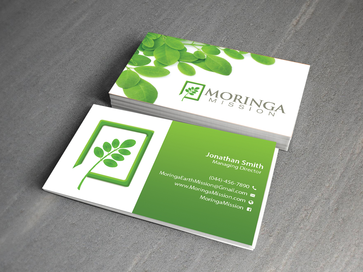 Business Card Design by Creations Box 2015 for Moringa Mission | Design #10204705