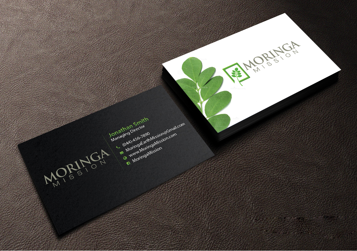 Design de Carte de Visite par Creations Box 2015 pour Moringa Mission | Design #10204709
