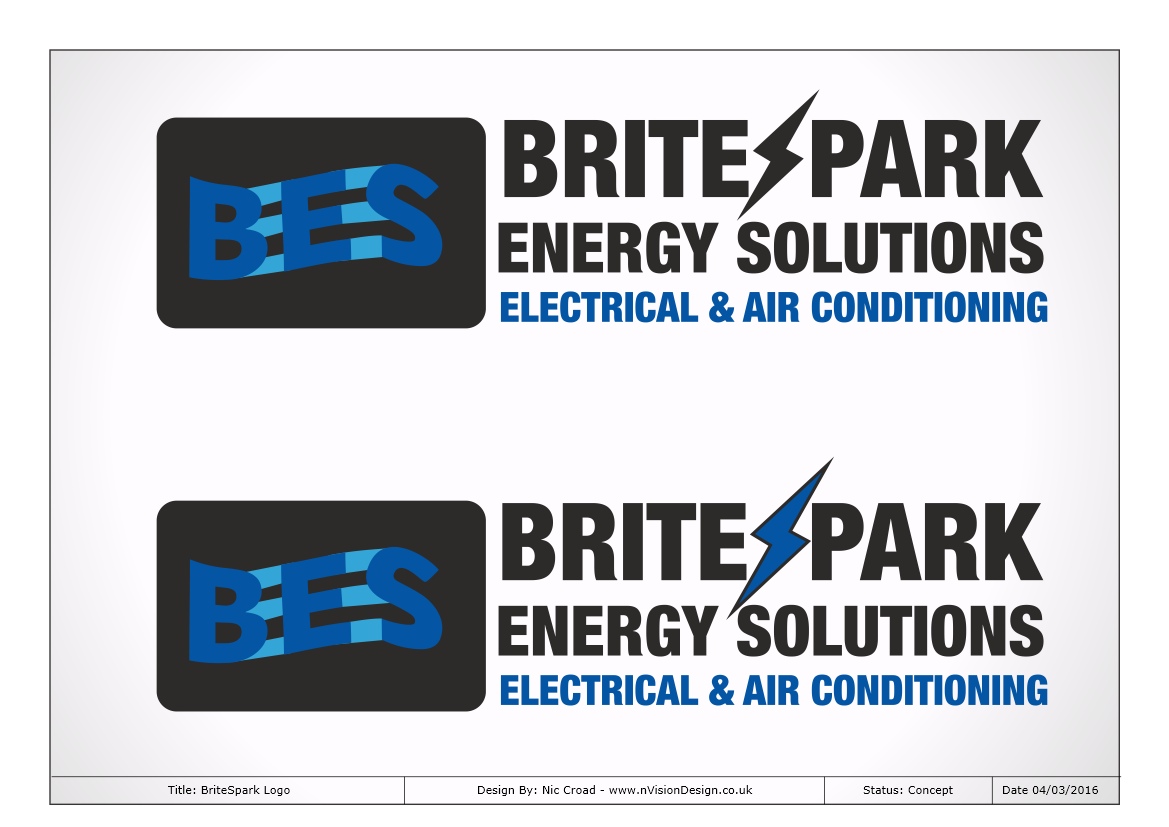 Logo Design by nvisiondesign.co.uk for Britespark Energy Solutions | Design #10140371
