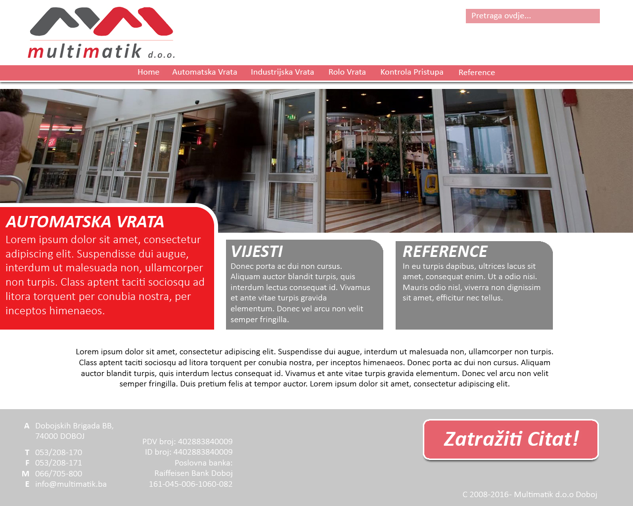 Web Design by chadm87 for Multimatik d.o.o. | Design #10195002