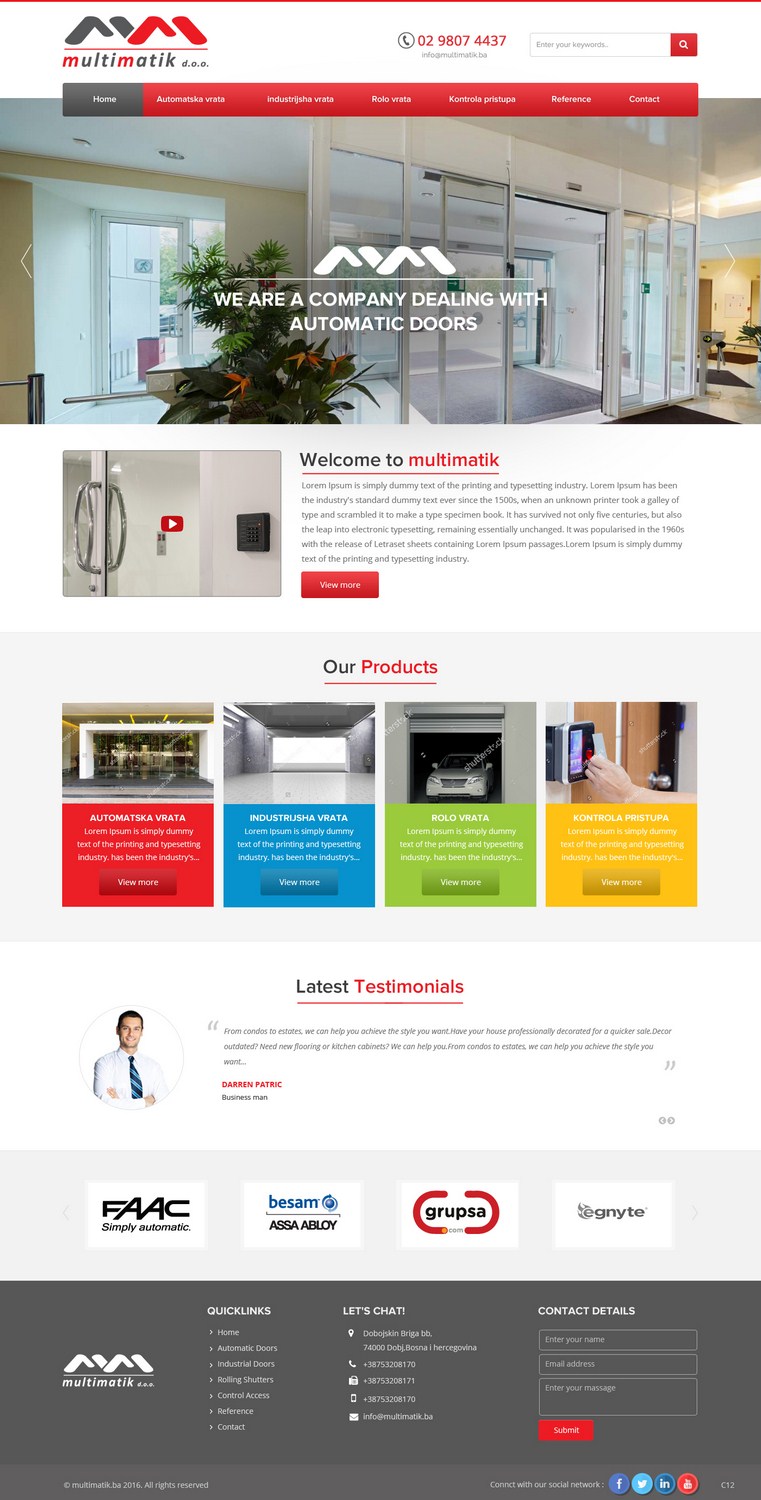 Web Design by pb for Multimatik d.o.o. | Design #10160221