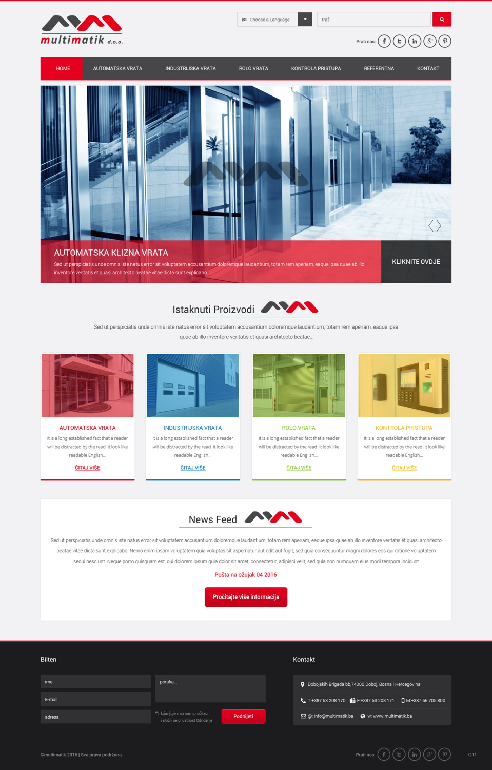 Web Design by pb for Multimatik d.o.o. | Design #10184609