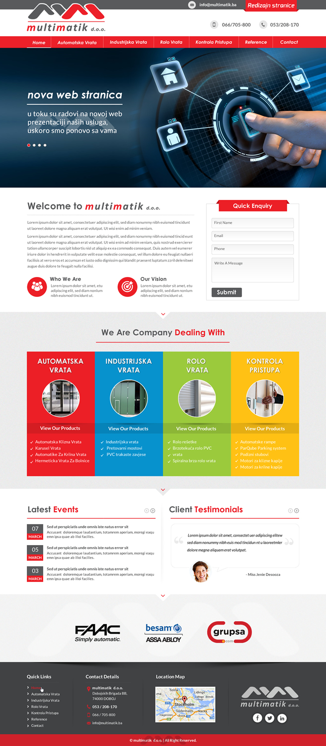Web Design by Sbss for Multimatik d.o.o. | Design #10187246