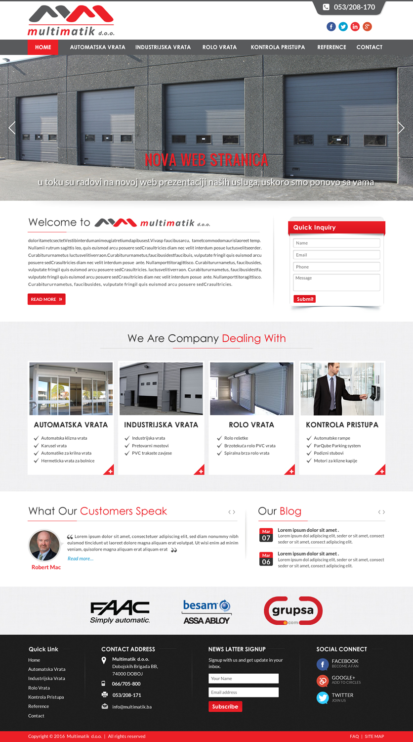 Web Design by Sbss for Multimatik d.o.o. | Design #10195835