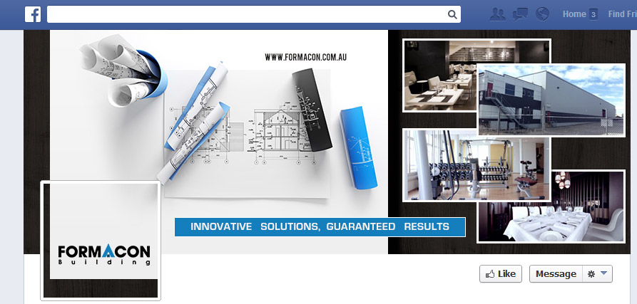 Elegant Playful Construction Facebook Design For A Company By