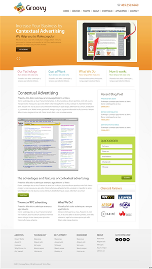 Web Design by pb for Groovy | Design: #2203037