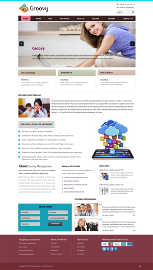 Web Design by pb for Groovy | Design: #2215591