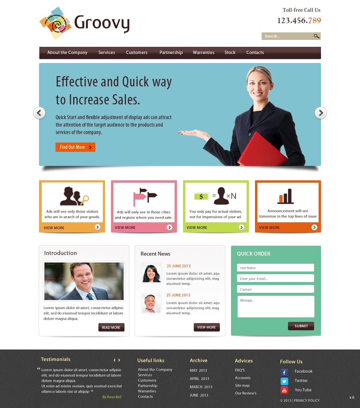 Web Design by pb for Groovy | Design #2215603