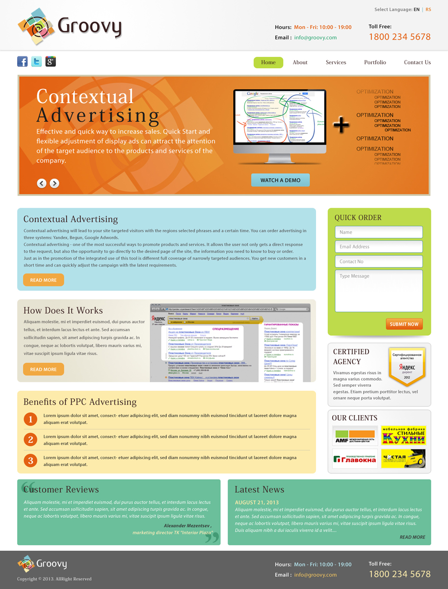 Web Design by Atom for Groovy | Design #2267293