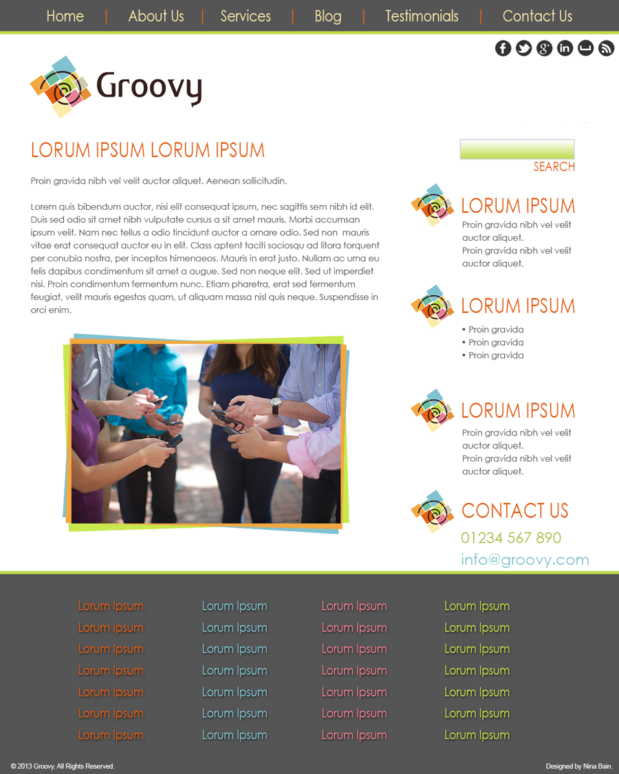 Web Design by Nina Bain for Groovy | Design #2216796