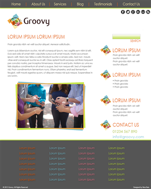 Groovy Web Design Project | Web-Design von Nina Bain