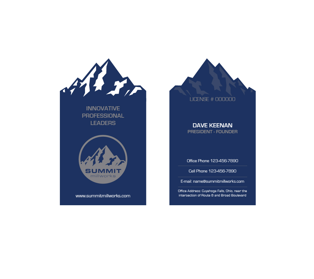 Business Card Design by hiko for Summit millworks  | Design #10307339