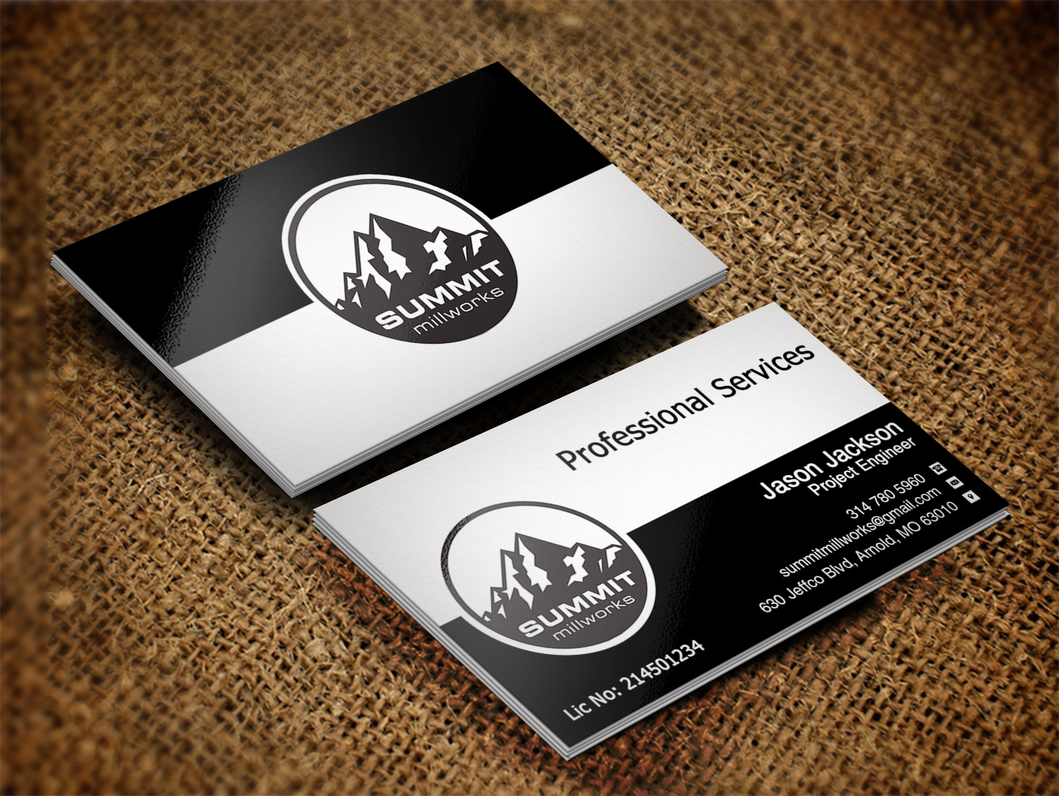 Business Card Design by Lanka Ama for Summit millworks  | Design #10160611