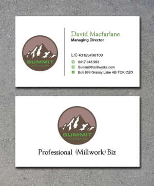 Diseño de Tarjeta de Presentación por Lanka Ama para Summit millworks  | Diseño: #10160617