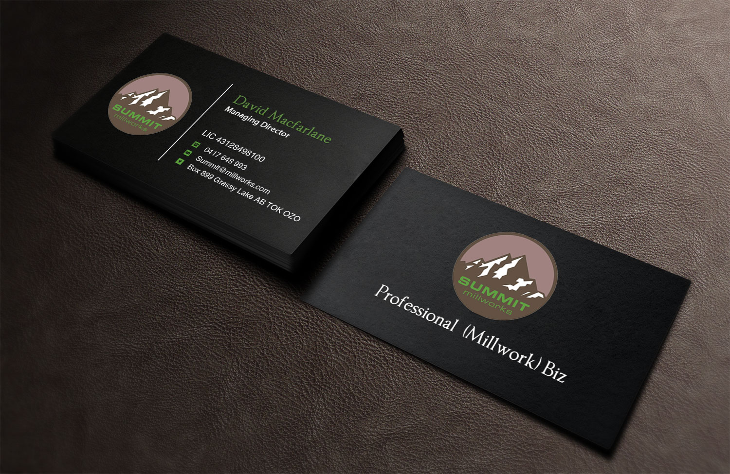 Business Card Design by Lanka Ama for Summit millworks  | Design #10160620
