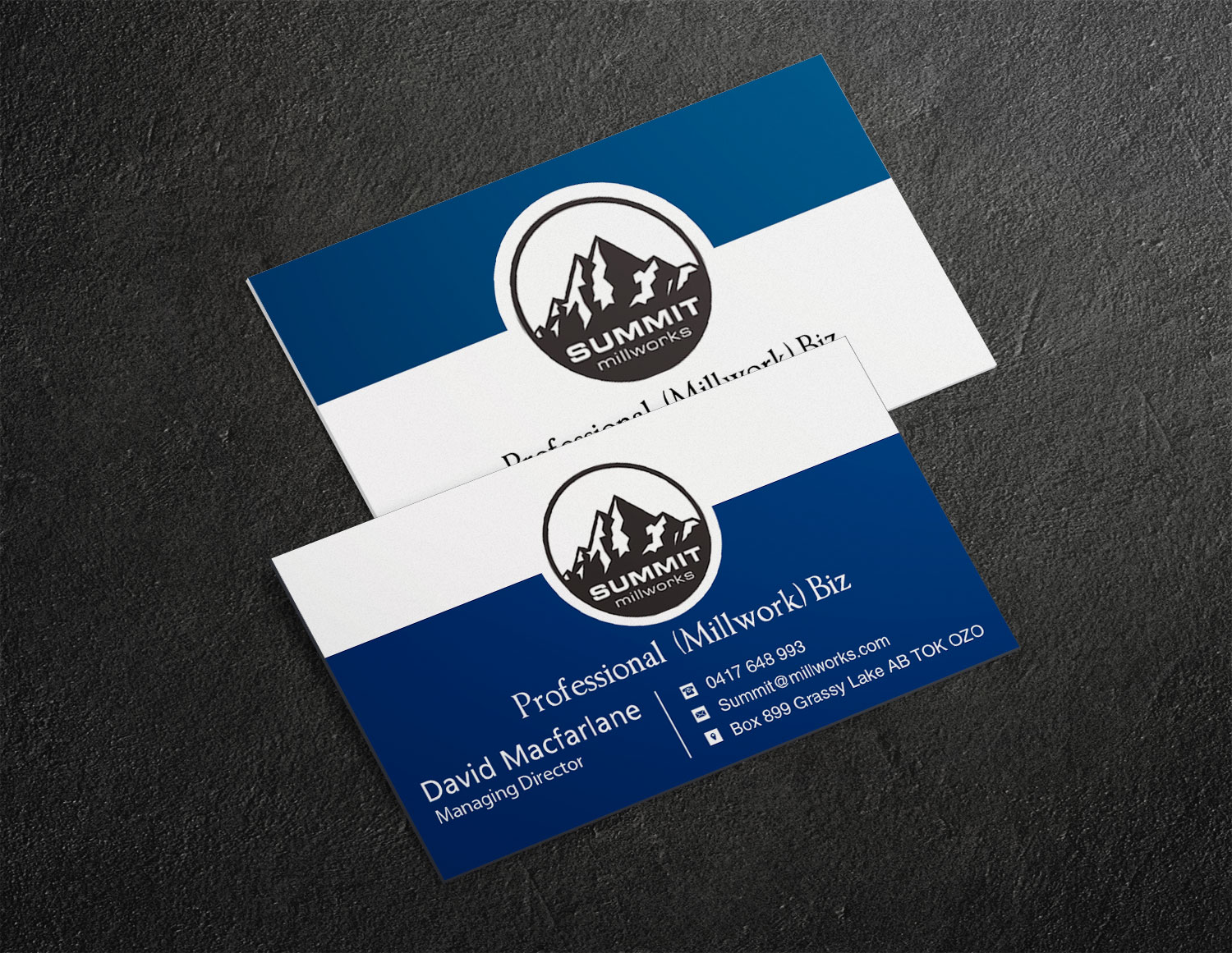 Business Card Design by Lanka Ama for Summit millworks  | Design #10160621