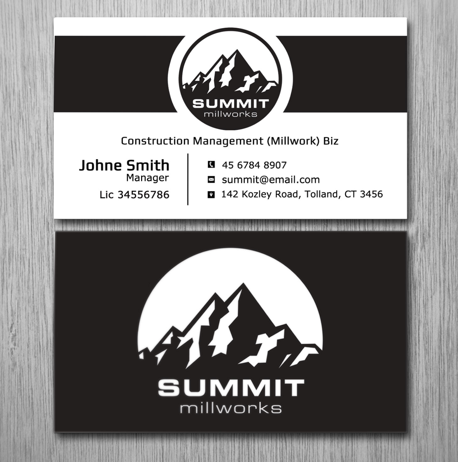Business Card Design by Lanka Ama for Summit millworks  | Design #10160629