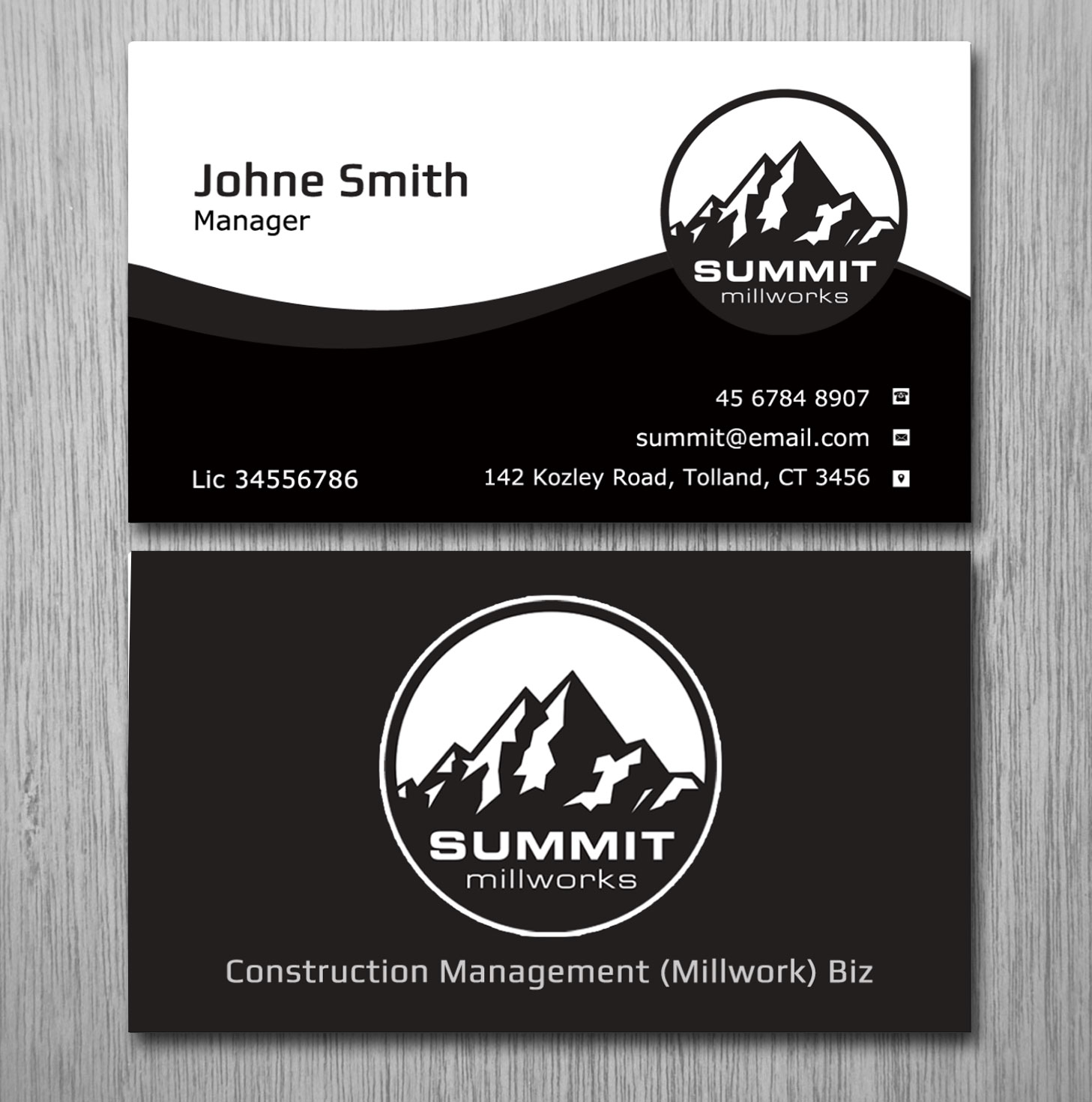 Business Card Design by Lanka Ama for Summit millworks  | Design #10160636