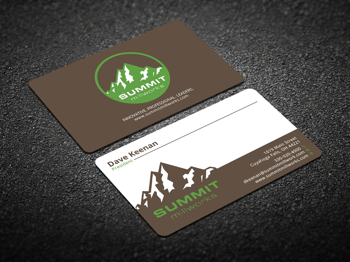 Business Card Design by Verified artistry (Design garden) for Summit millworks  | Design #10187443