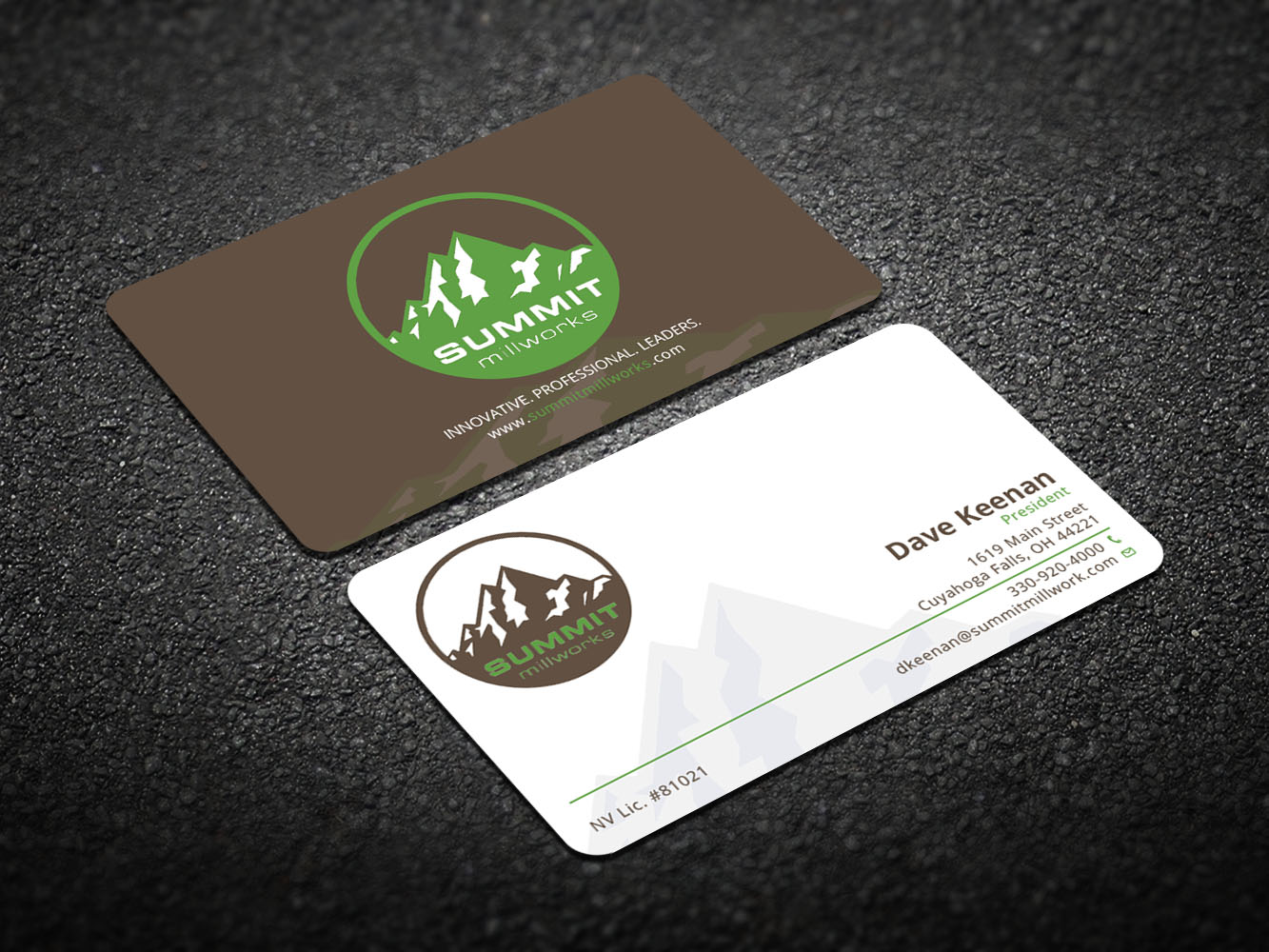 Business Card Design by Verified artistry (Design garden) for Summit millworks  | Design #10416786