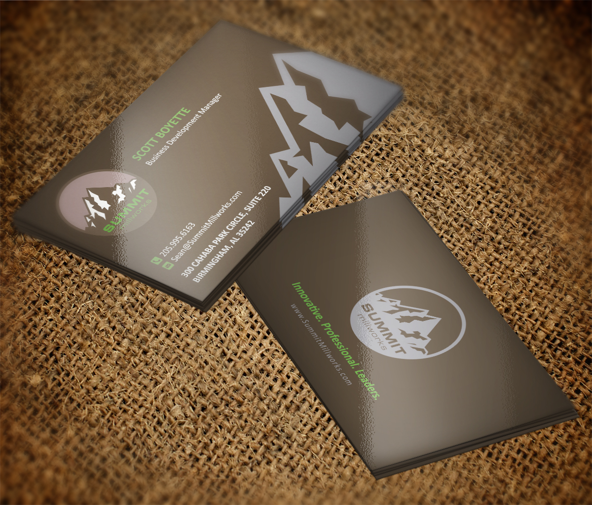 Business Card Design by Grafactory for Summit millworks  | Design #10310663