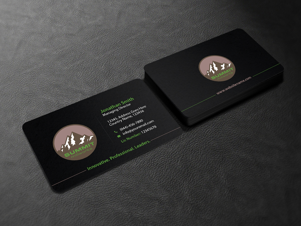 Business Card Design by Creations Box 2015 for Summit millworks  | Design #10162924