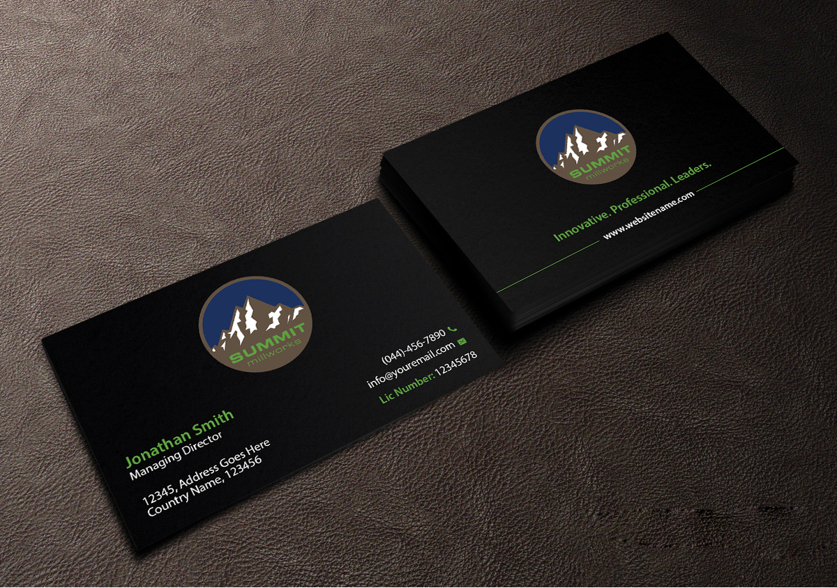 Business Card Design by Creations Box 2015 for Summit millworks  | Design #10162926