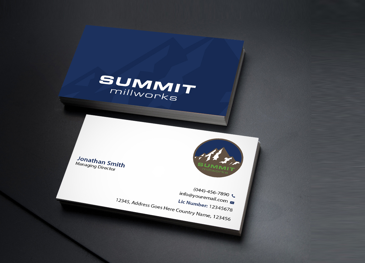 Business Card Design by Creations Box 2015 for Summit millworks  | Design #10162929