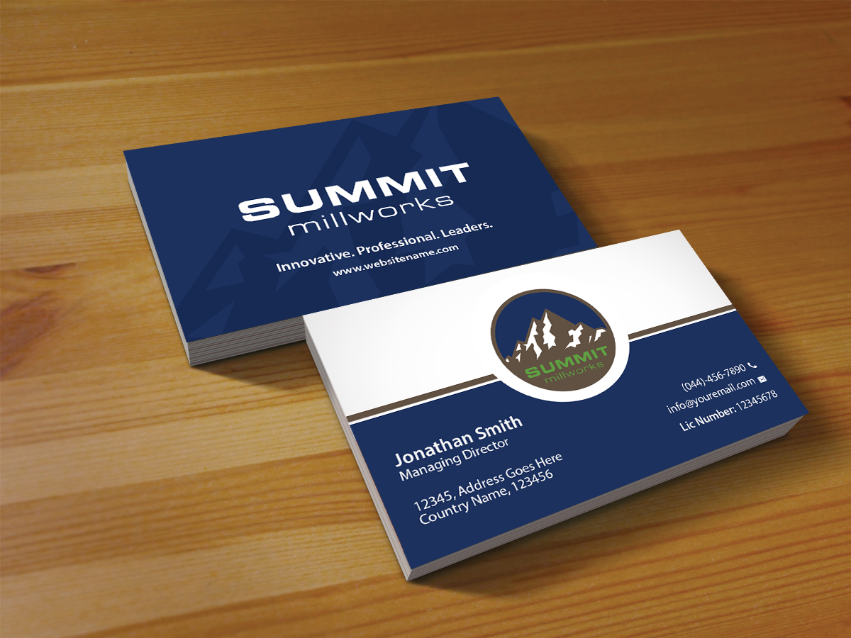 Visitenkarten-Design von Creations Box 2015 für Summit millworks  | Design #10162930