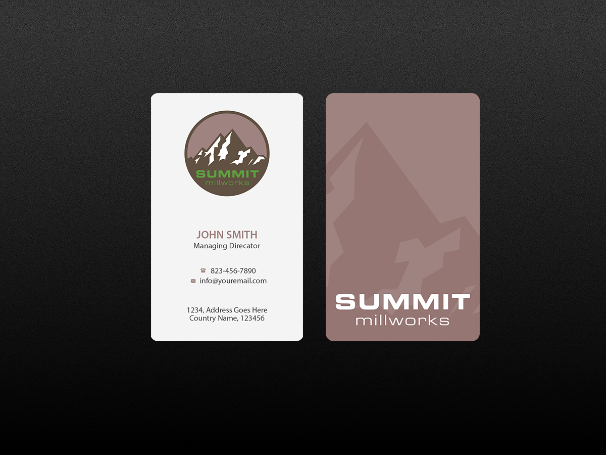 Business Card Design by Creations Box 2015 for Summit millworks  | Design #10162932