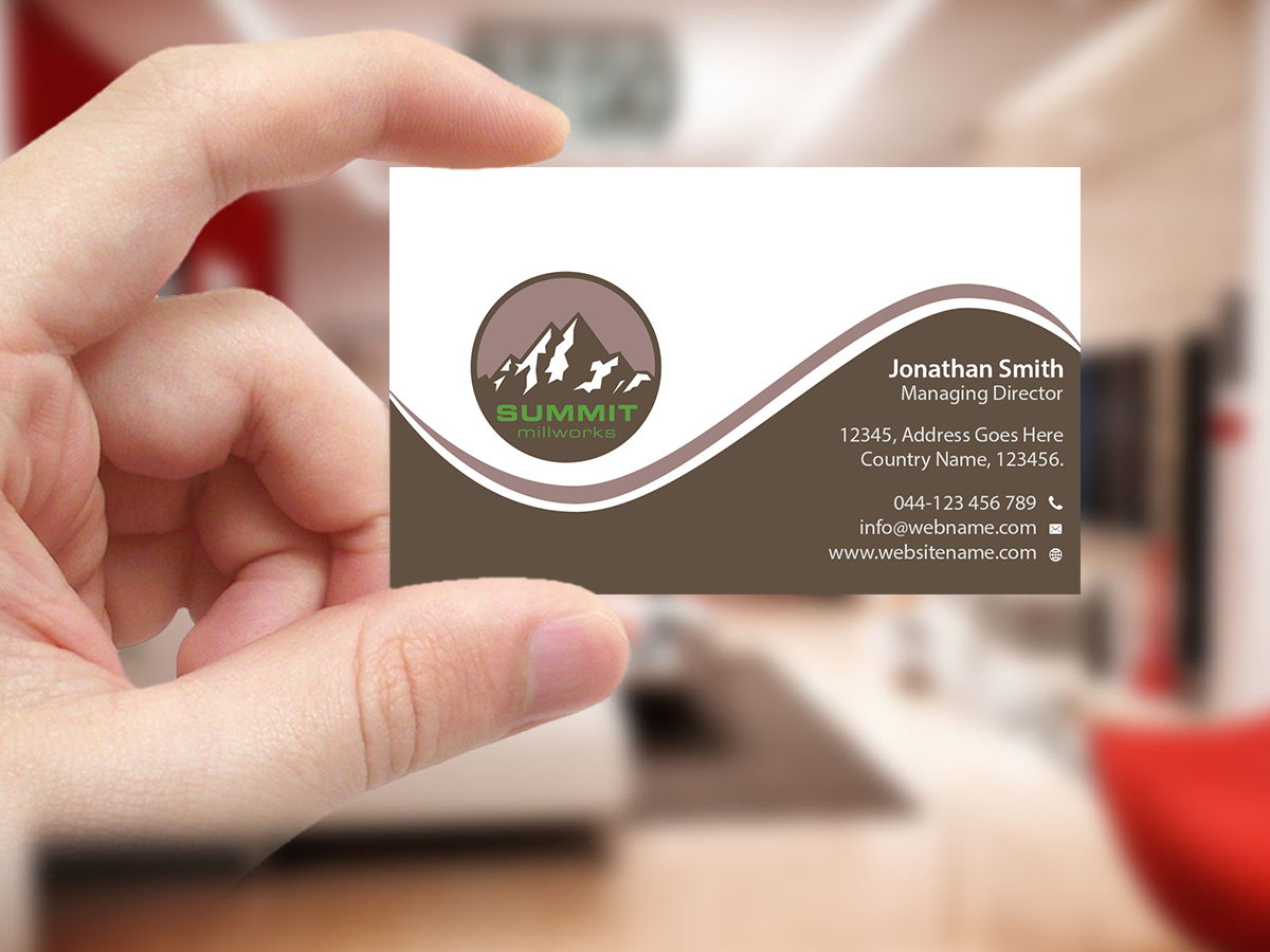Visitenkarten-Design von Creations Box 2015 für Summit millworks  | Design #10162941