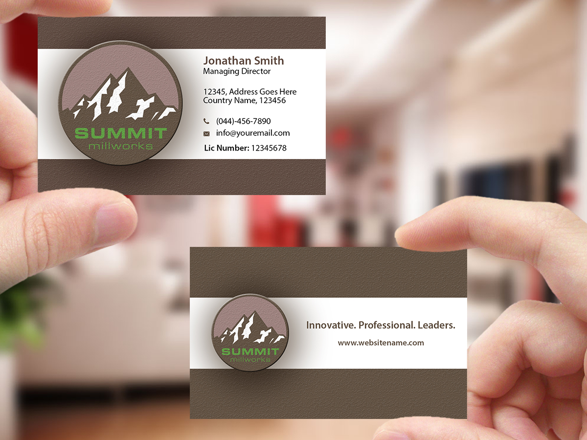 Business Card Design by Creations Box 2015 for Summit millworks  | Design #10162944
