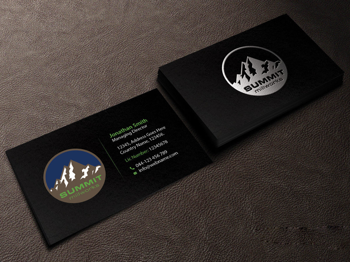 Business Card Design by Creations Box 2015 for Summit millworks  | Design #10162945