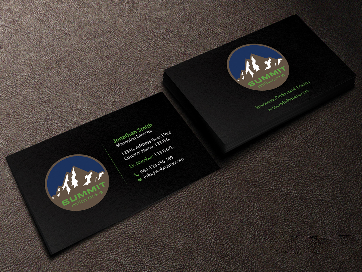 Visitenkarten-Design von Creations Box 2015 für Summit millworks  | Design #10162948