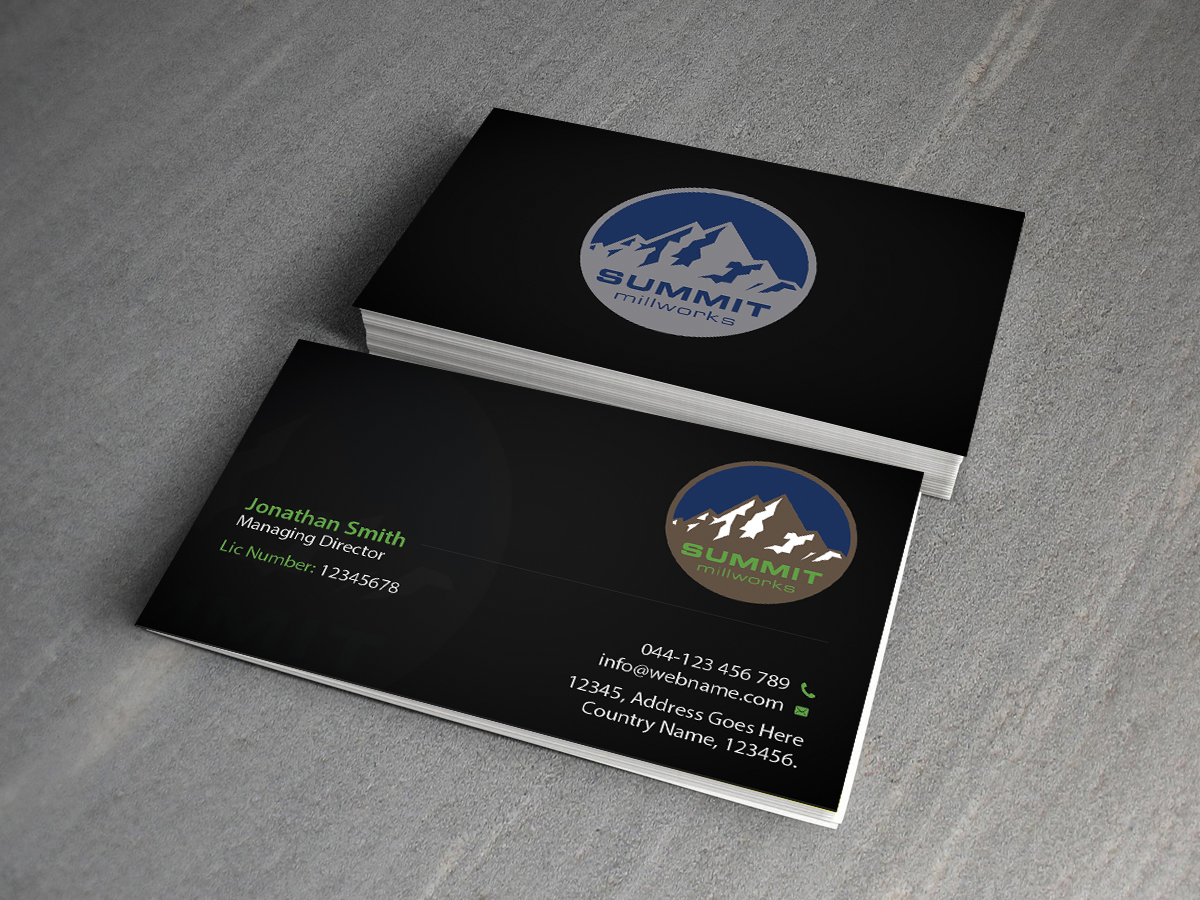 Business Card Design by Creations Box 2015 for Summit millworks  | Design #10162954