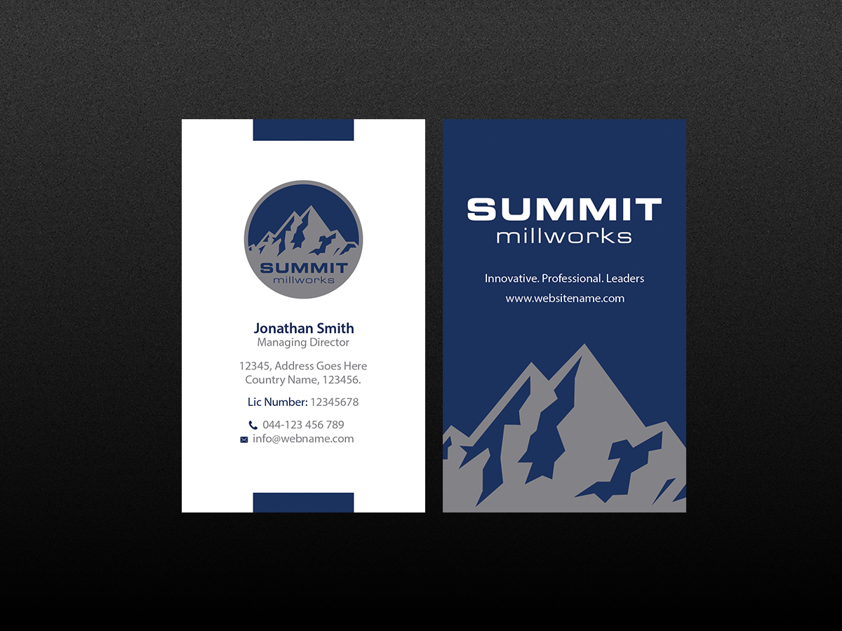 Business Card Design by Creations Box 2015 for Summit millworks  | Design #10162955