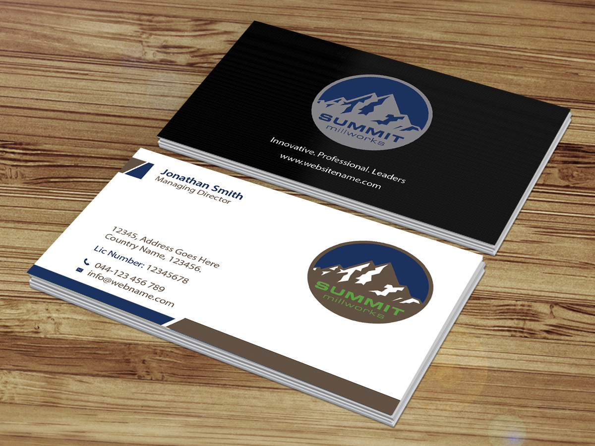 Business Card Design by Creations Box 2015 for Summit millworks  | Design #10162994