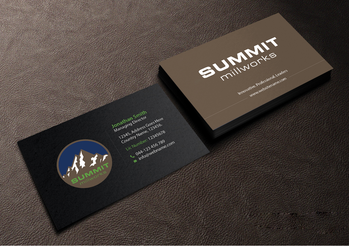 Visitenkarten-Design von Creations Box 2015 für Summit millworks  | Design #10162995