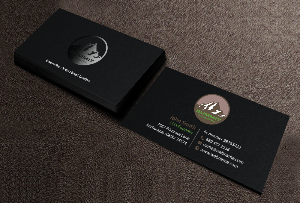 Visitenkarten-Design von chandrayaan.creative für Summit millworks  | Design #10156514