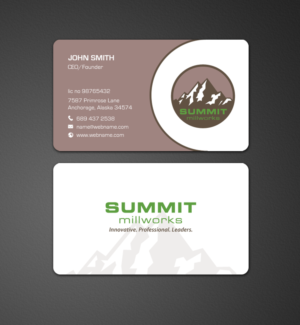 Diseño de Tarjeta de Presentación por chandrayaan.creative para Summit millworks  | Diseño: #10161557