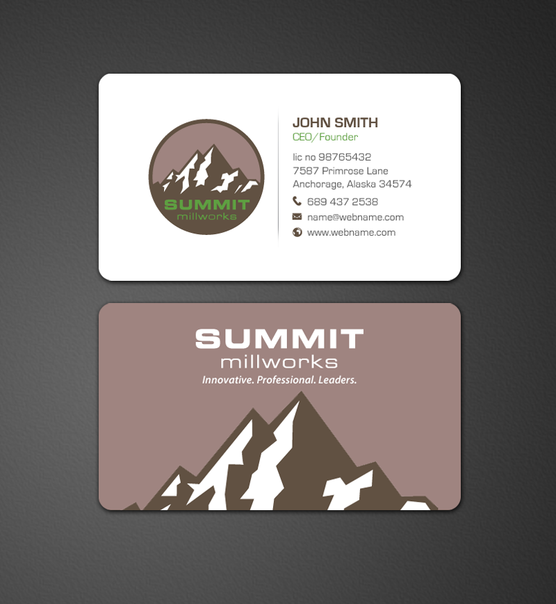 Business Card Design by chandrayaan.creative for Summit millworks  | Design #10161558