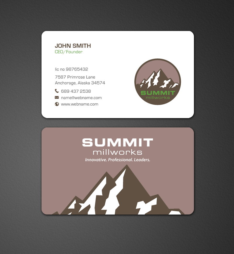 Business Card Design by chandrayaan.creative for Summit millworks  | Design #10161560